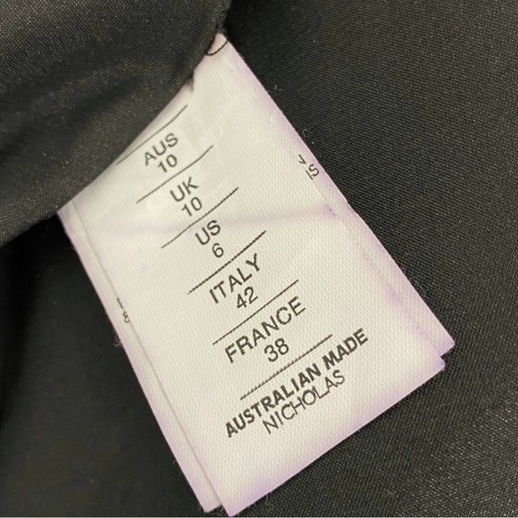 N/Nicholas Black Asymmetrical Layered Band Dress US size 6 - Picture 7 of 11